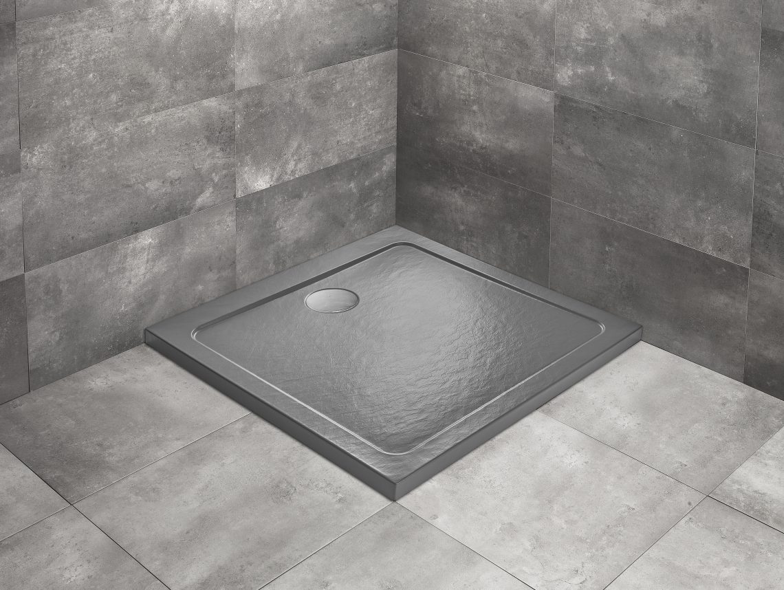 Radaway Doros Stone C 100x100 cm szögletes zuhanytálca, antracit SDRC1010-01-64S