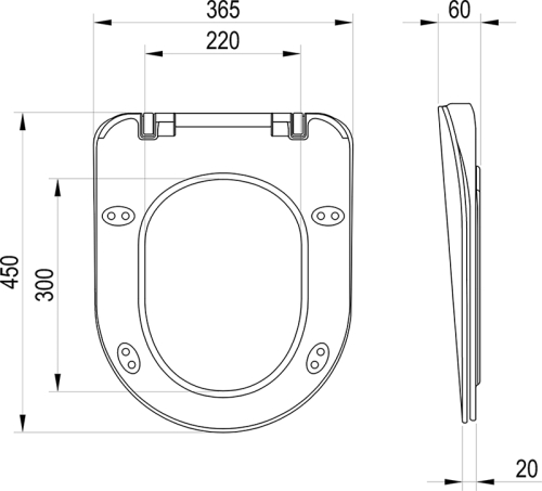 Ravak Endo SoftClose WC ülőke, fehér X01722