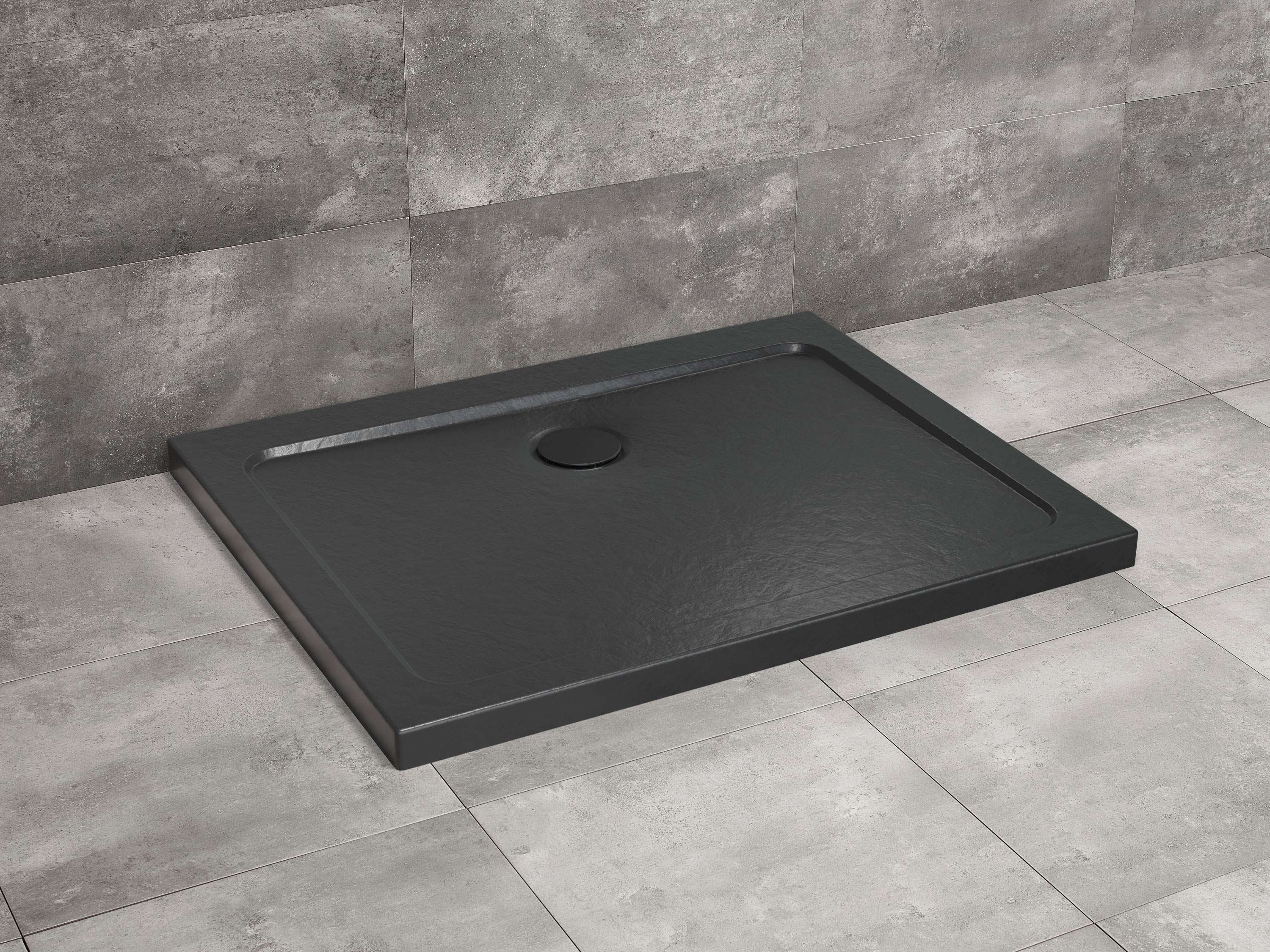 Radaway Doros Stone D 100x90 cm szögletes zuhanytálca, fekete SDRD1090-01-54S