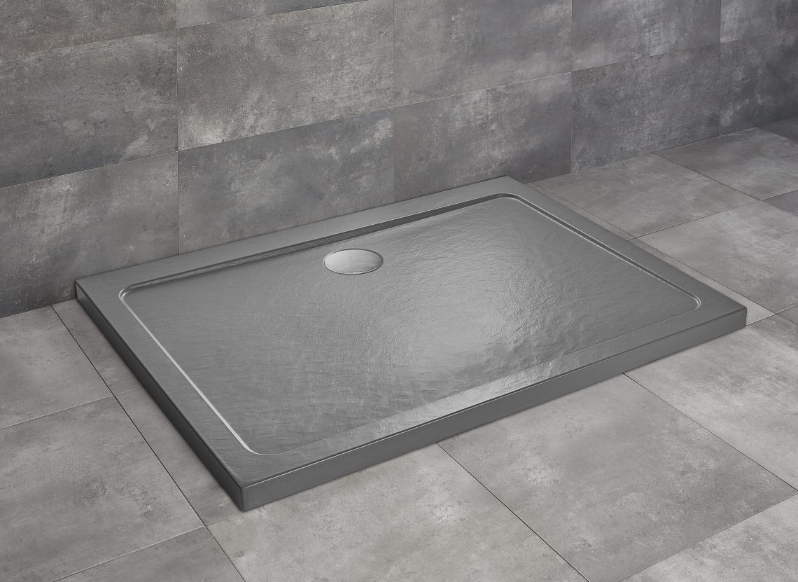 Radaway Doros Stone D 130x90 cm szögletes zuhanytálca, antracit SDRD1390-01-64S