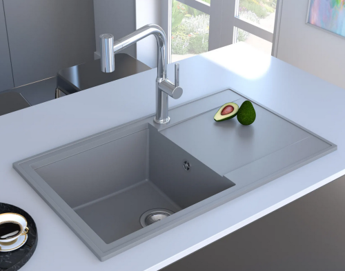 Mofém Zenit 78 1B1D gránit mosogató, szürke 760012802G7