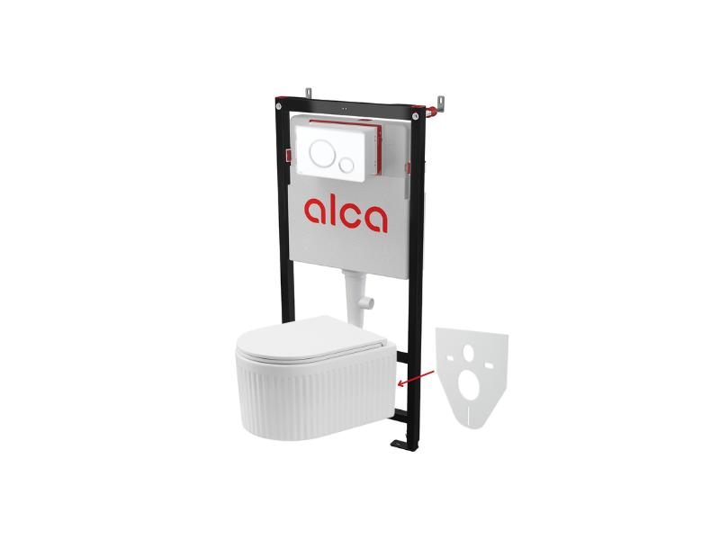 Invena GLAMOUR örvényes wc csésze Alca falsík alatti tartállyal, nyomólappal és lassú záródású ülőkével WC SZETT-GLAMOUR QFS