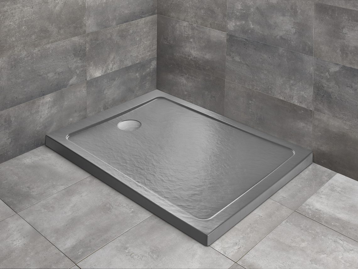 Radaway Doros Stone F 120x90 cm szögletes zuhanytálca, antracit SDRF1290-01-64S