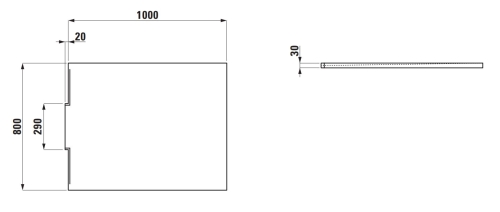 Laufen Nia 100x80 cm Marbond zuhanytálca, antracit H2100320780001