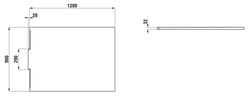 Laufen Nia 120x90 cm Marbond zuhanytálca, antracit H2100370780001
