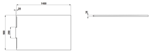 Laufen Nia 140x90 cm Marbond zuhanytálca, fehér H2100380000001