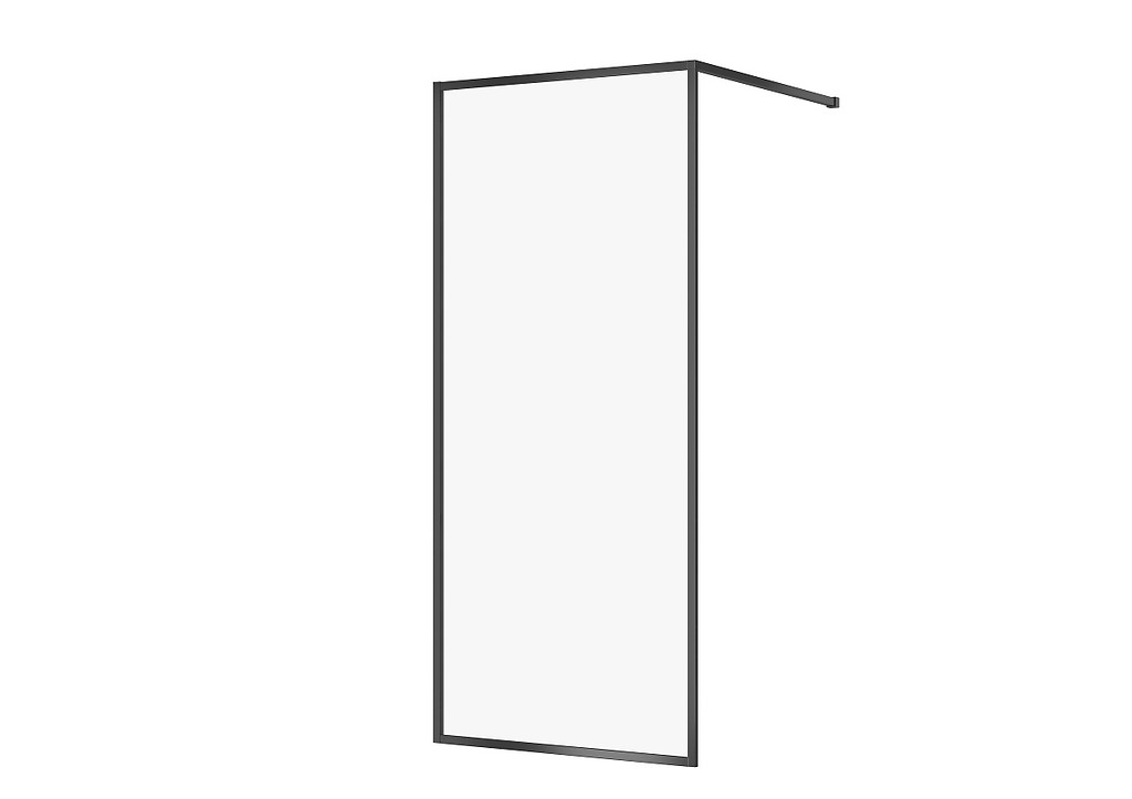 Cersanit Larga walk-in zuhanyfal 100 cm, matt fekete S932-139