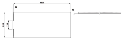 Laufen Nia 180x80 cm Marbond zuhanytálca, fehér H2110310000001