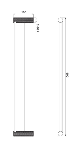 Cersanit Zen dupla törölköző tartó 60 cm, króm S951-886