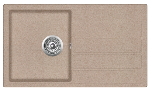 EVIDO Easy 45S gránit mosogató, 760 x 440 mm, avena 105981