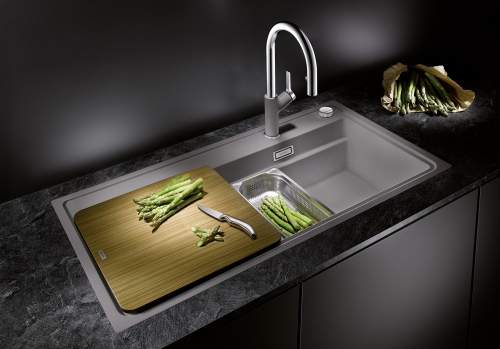BLANCO ZENAR XL 6S-F DGP fehér fa tart. Gránit Mosogató 524085