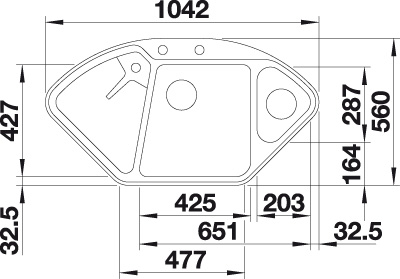 BLANCO DELTA II-F fehér tart., SZINTBE ÉPÍTÉS Gránit Mosogató 523673
