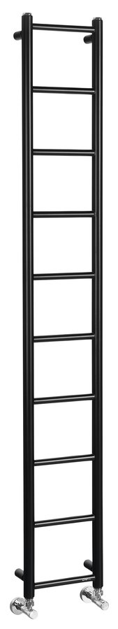 Sapho DINA 250x1680 mm fürdőszobai radiátor, matt fekete IR377TB