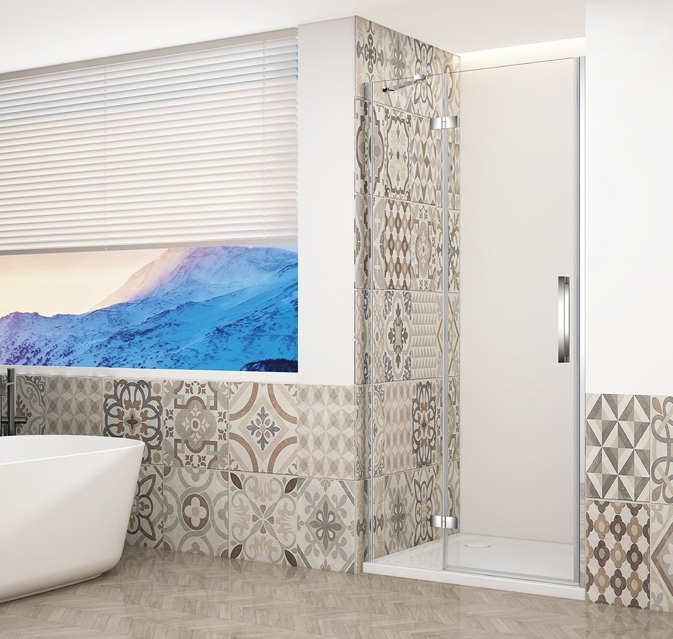Sapho TRINITY CHROME 80 cm balos zuhanyajtó transzparent üveggel, króm GT1280CL-CH