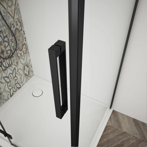 Sapho TRINITY BLACK 80 cm balos zuhanyajtó transzparent üveggel, matt fekete GT1280CL-B