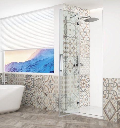 Sapho TRINITY CHROME 90 cm balos zuhanyajtó transzparent üveggel, króm GT1290CL-CH