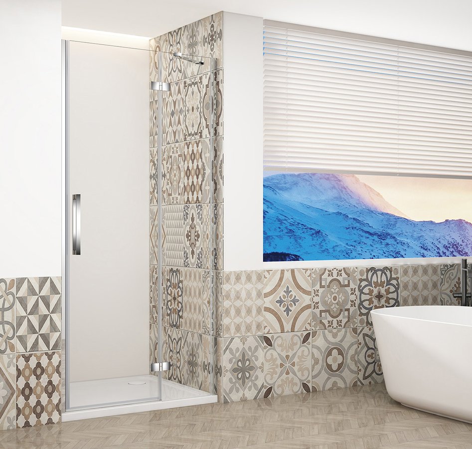 Sapho TRINITY CHROME 90 cm jobbos zuhanyajtó transzparent üveggel, króm GT1290CR-CH