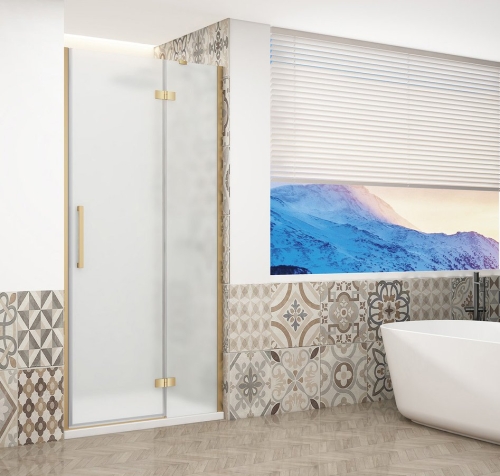 Sapho TRINITY GOLD 90 cm jobbos zuhanyajtó matt üveggel, matt arany GT1290MR-G