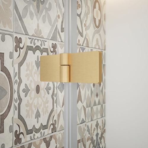 Sapho TRINITY GOLD 100 cm balos zuhanyajtó transzparent üveggel, matt arany GT1210CL-G