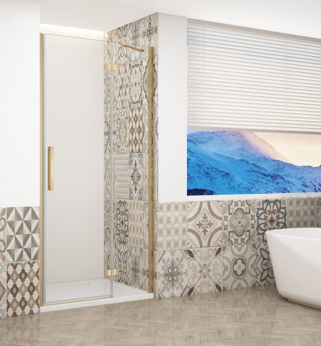 Sapho TRINITY GOLD 100 cm jobbos zuhanyajtó transzparent üveggel, matt arany GT1210CR-G