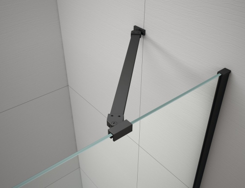 Sapho TRINITY BLACK 110 cm balos zuhanyajtó transzparent üveggel, matt fekete GT1211CL-B