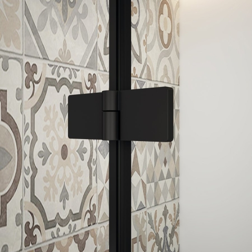 Sapho TRINITY BLACK 110 cm balos zuhanyajtó transzparent üveggel, matt fekete GT1211CL-B