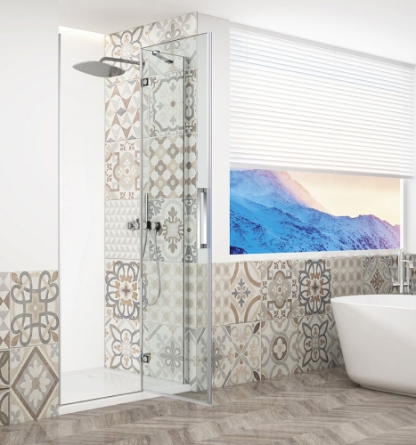 Sapho TRINITY CHROME 120 cm jobbos zuhanyajtó transzparent üveggel, króm GT1212CR-CH