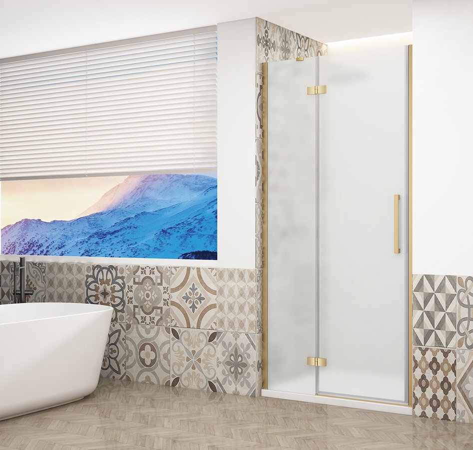 Sapho TRINITY GOLD 120 cm balos zuhanyajtó matt üveggel, matt arany GT1212ML-G