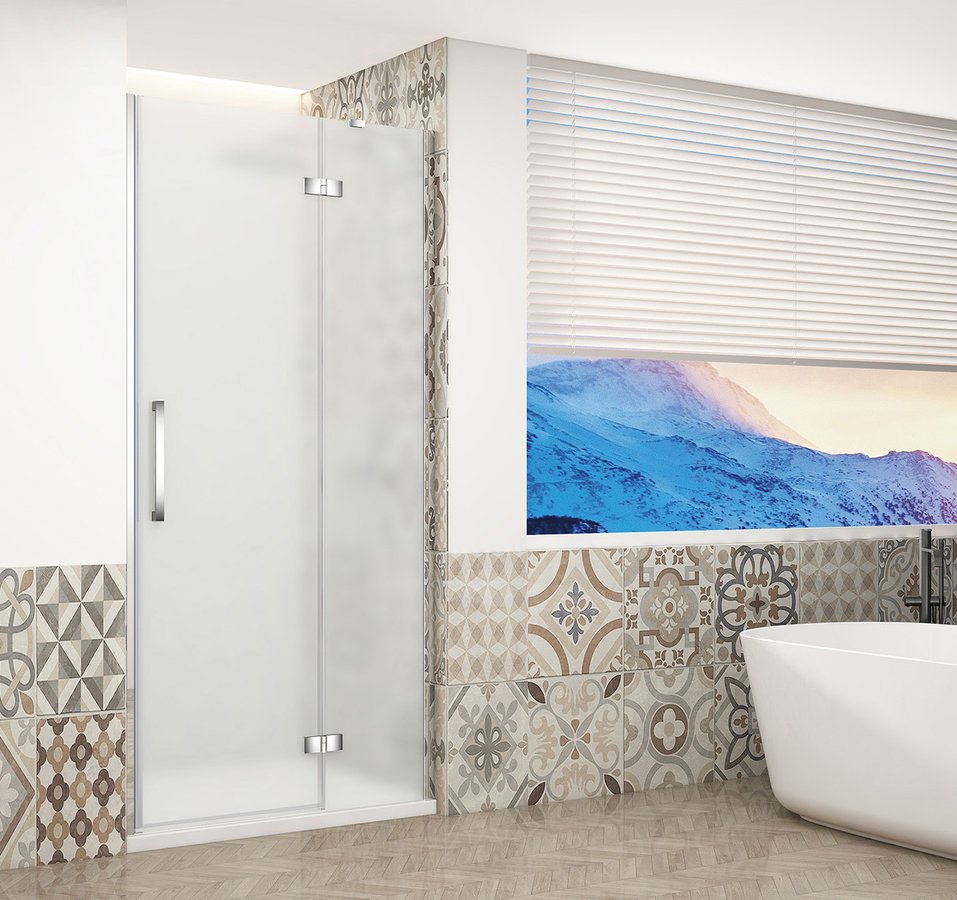 Sapho TRINITY CHROME 120 cm jobbos zuhanyajtó matt üveggel, króm GT1212MR-CH