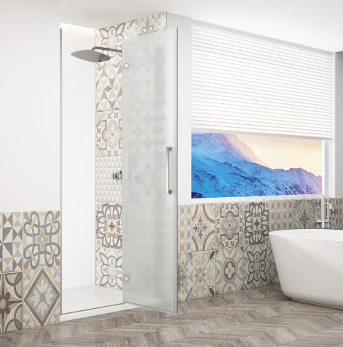 Sapho TRINITY CHROME 120 cm jobbos zuhanyajtó matt üveggel, króm GT1212MR-CH