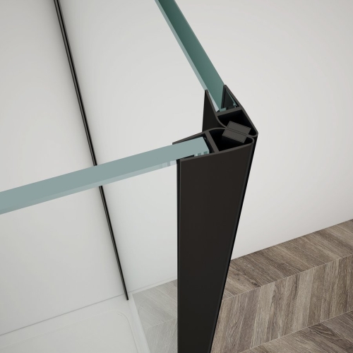 Sapho TRINITY BLACK 80x80 cm zuhanykabin transzparent üveggel, matt fekete GT2280-80C-B