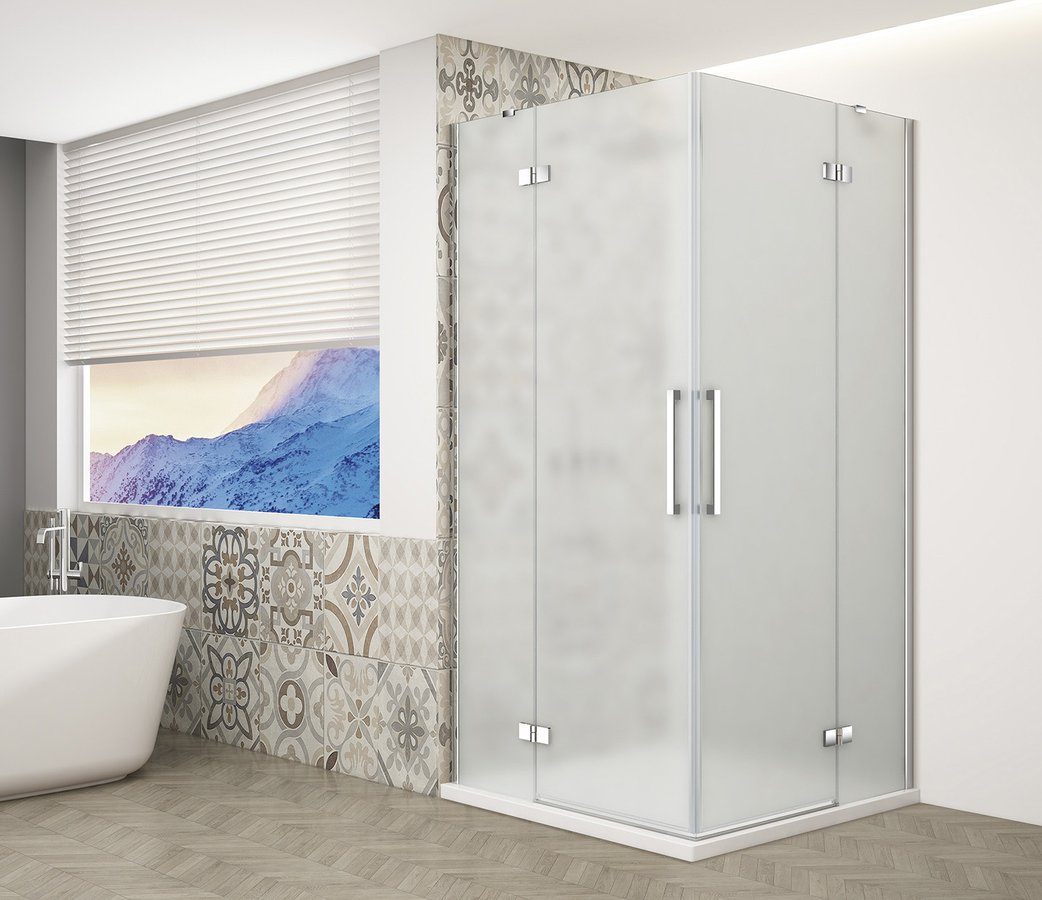 Sapho TRINITY CHROME 100x100 cm zuhanykabin matt üveggel, króm GT2210-10M-CH