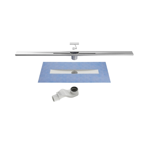 Jika Pure vágható zuhanyfolyóka 100 cm, szatén rozsdamentes acél H2714200020001