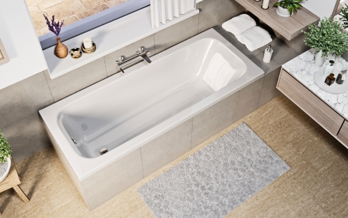 Niwell Poli 160x70 cm egyenes kád WANW.POL.160.070.WH