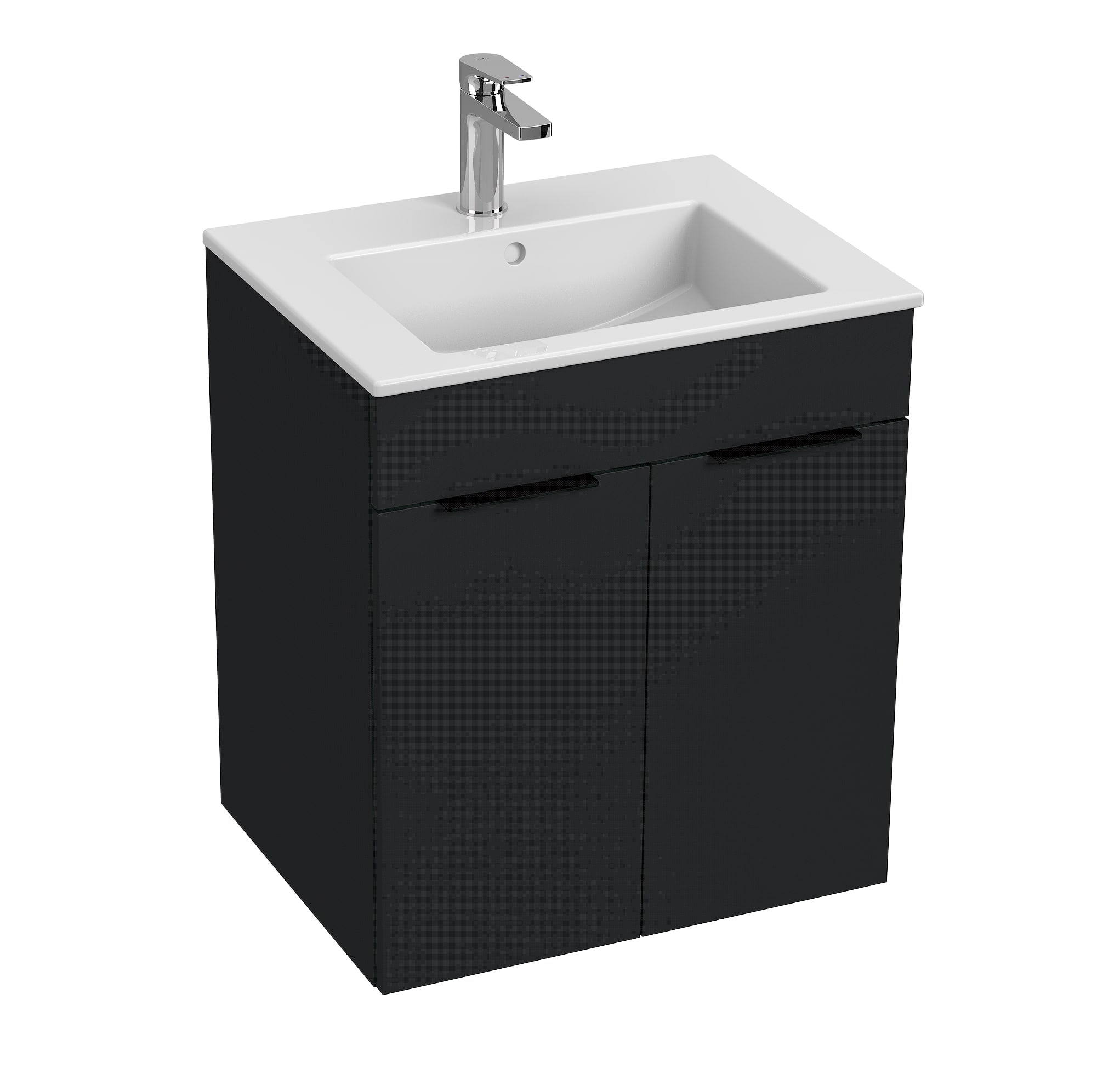 Jika Cube alsószekrény 55x43 cm-es mosdóval, matt antracit H4536111763521