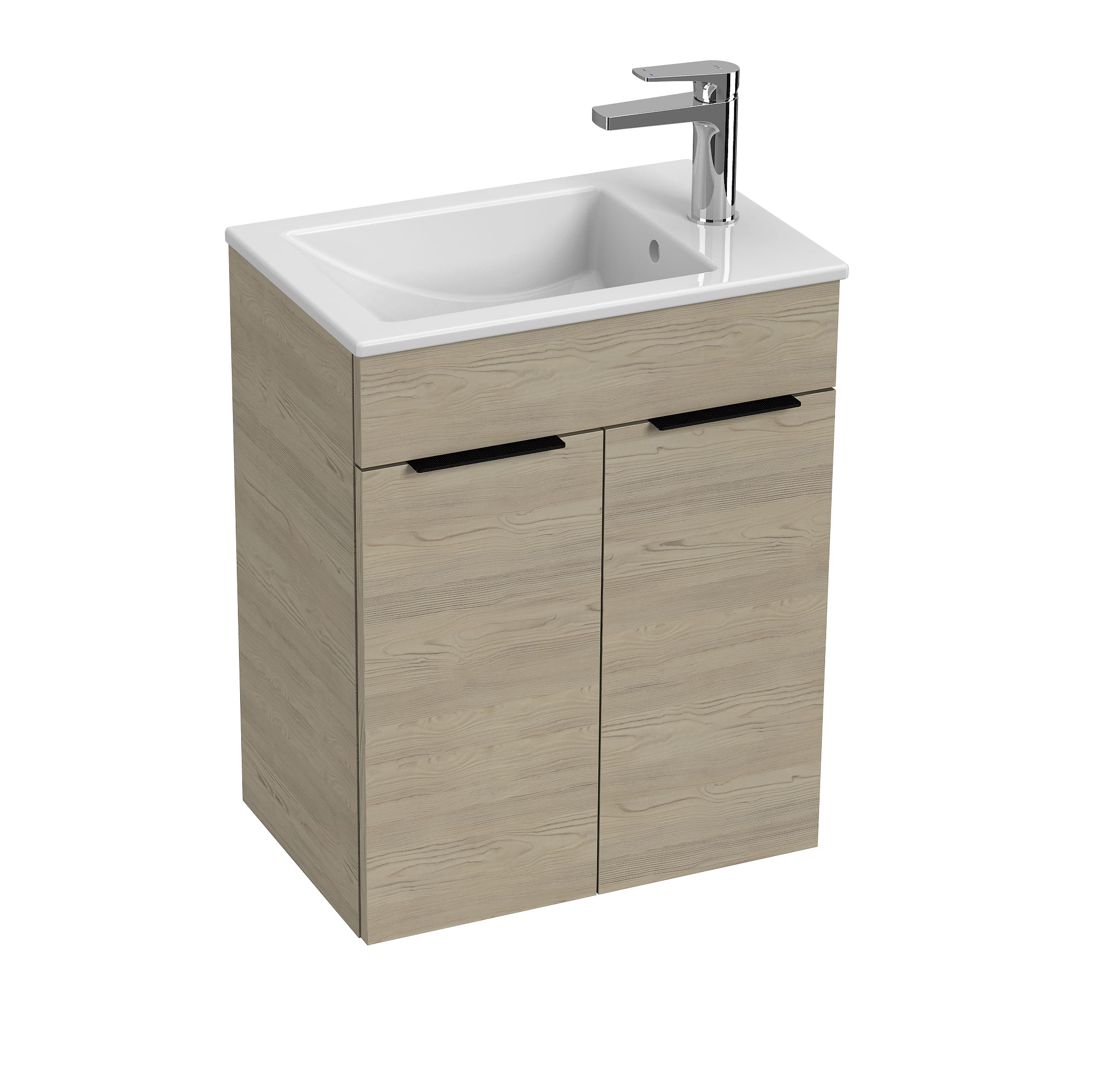 Jika Cube alsószekrény 50x34 cm-es mosdóval, kőris H4536411765141