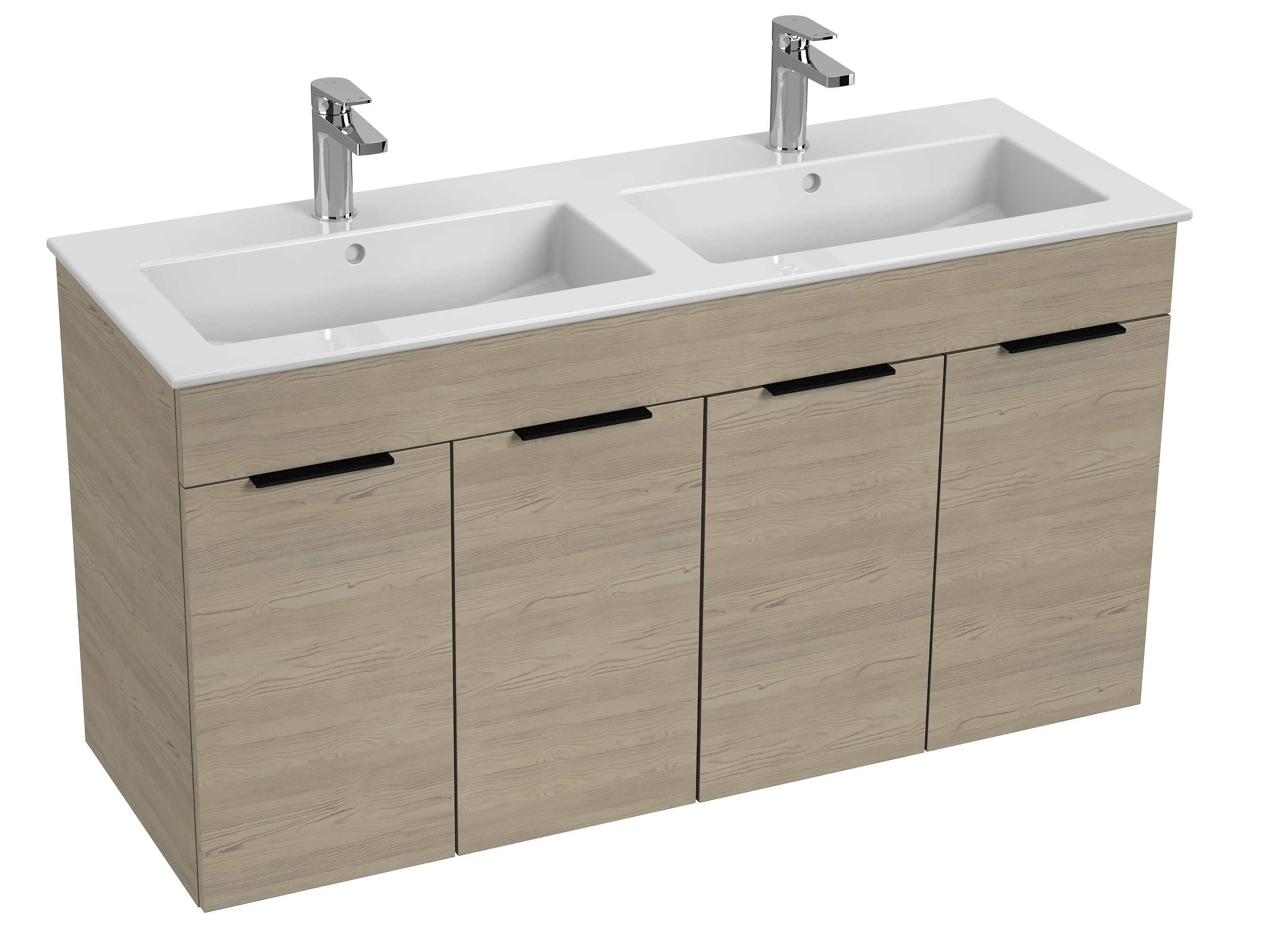 Jika Cube alsószekrény 120x43 cm-es mosdóval, kőris H4536611765141