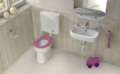 Jika Deep fali mosdó 50x45 cm gyerek dekorral, fehér H8103660001341