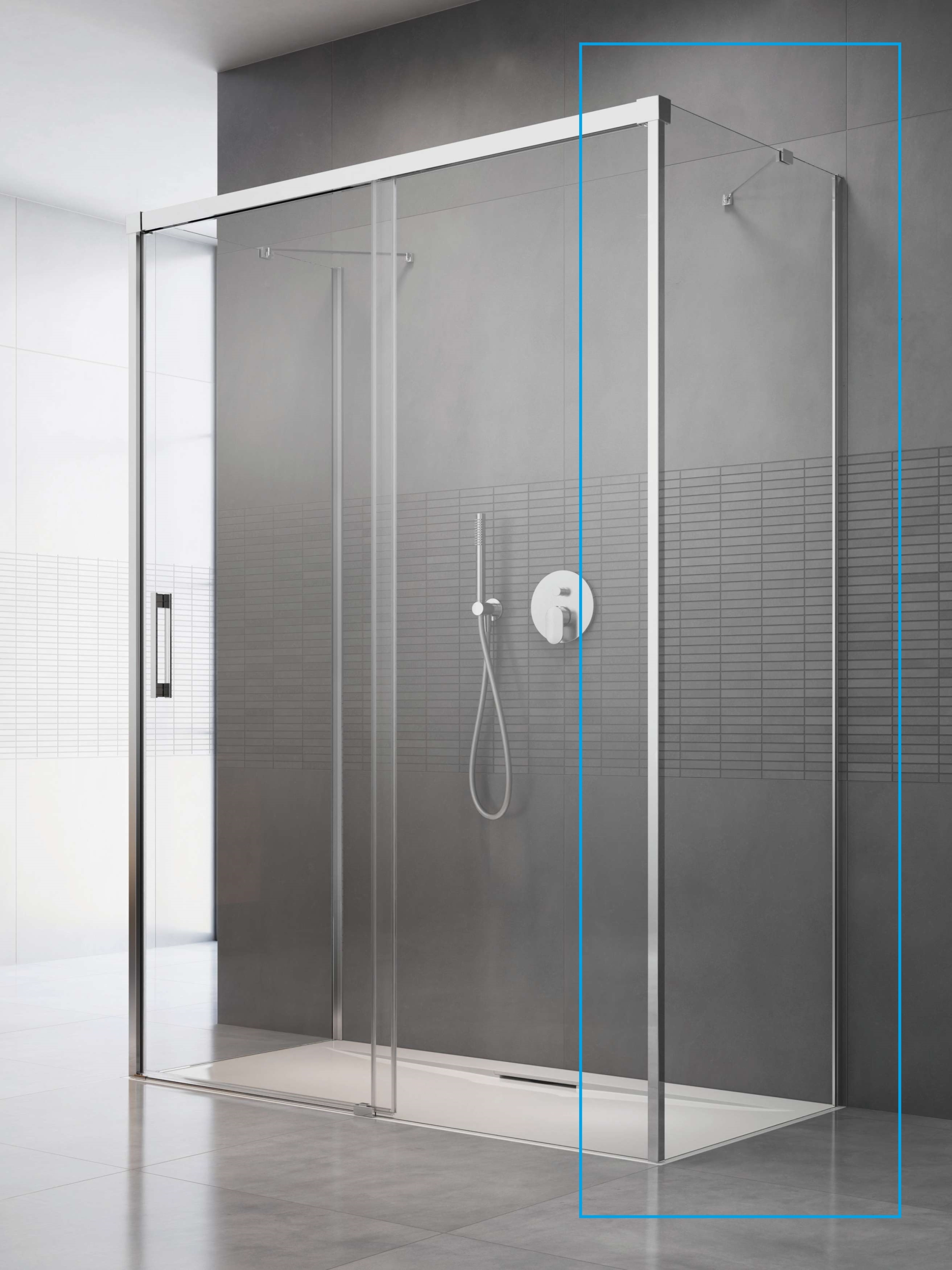 Radaway Idea S1 70 cm jobbos oldalfal, króm 387048-01-01R