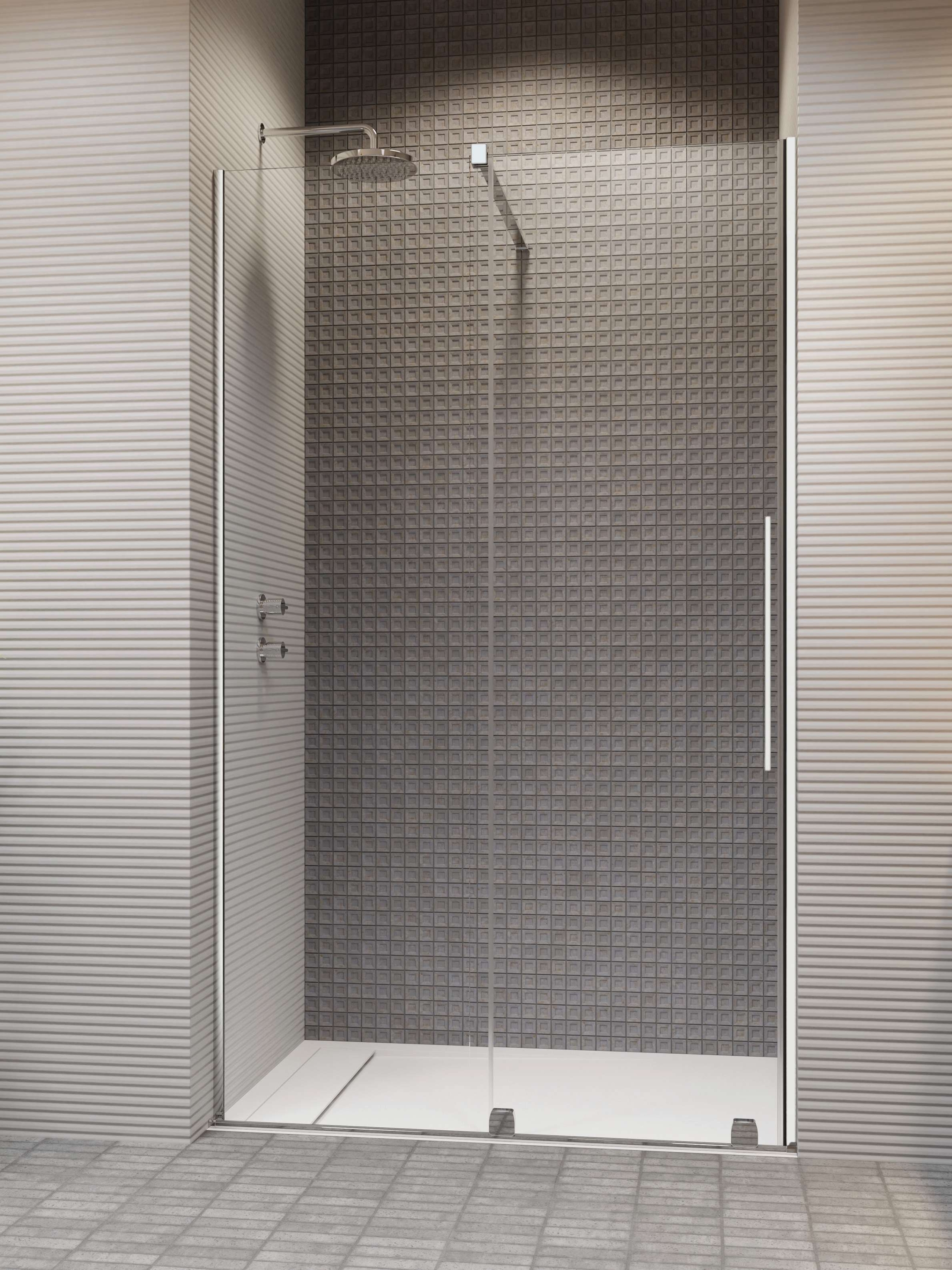 Radaway Furo DWJ 140 cm jobbos zuhanyajtó, króm 10107722-01-01R, 10110680-01-01