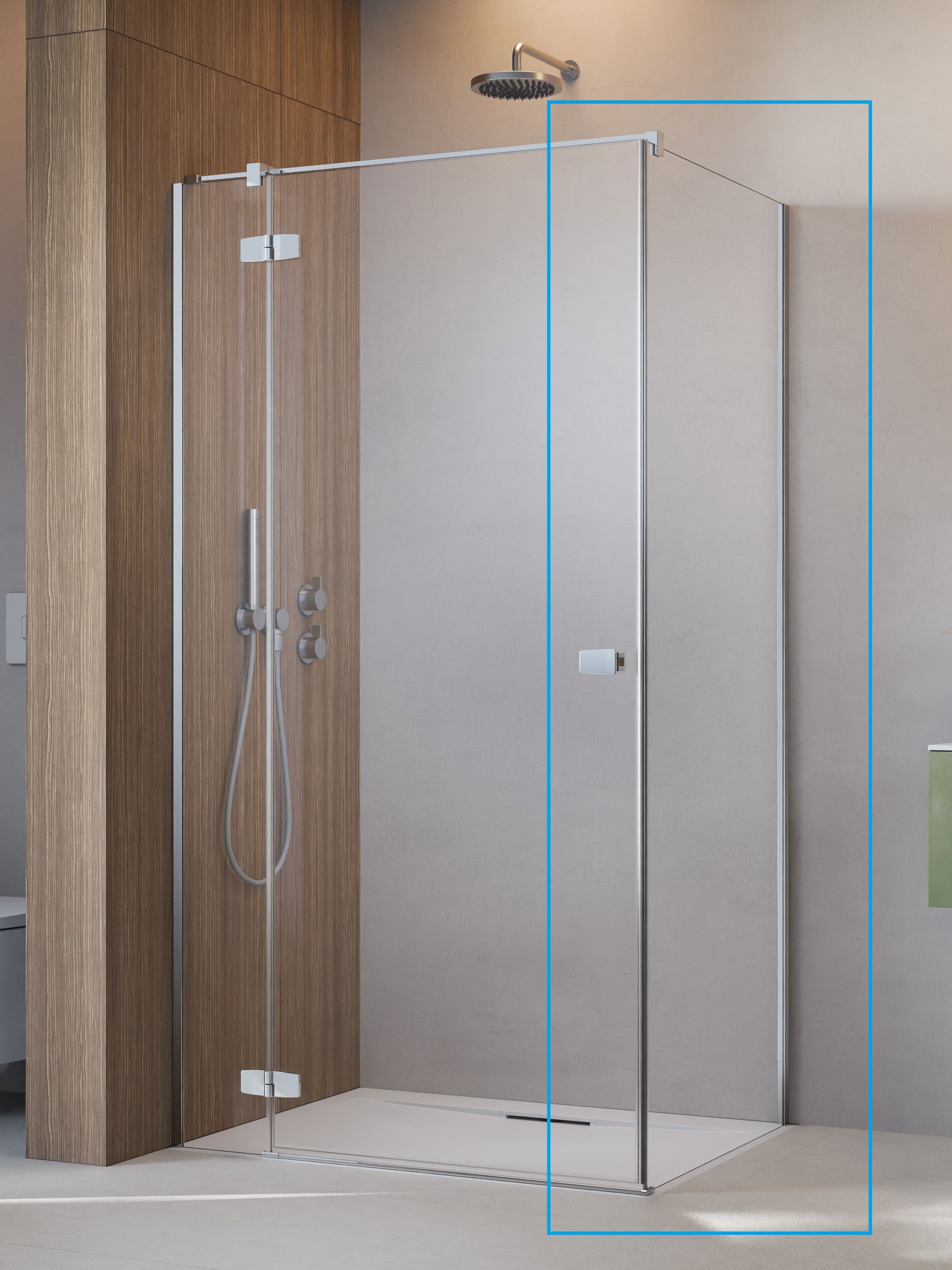 Radaway Fuenta KDJ S1 90 cm oldalfal, króm 1384050-01-01