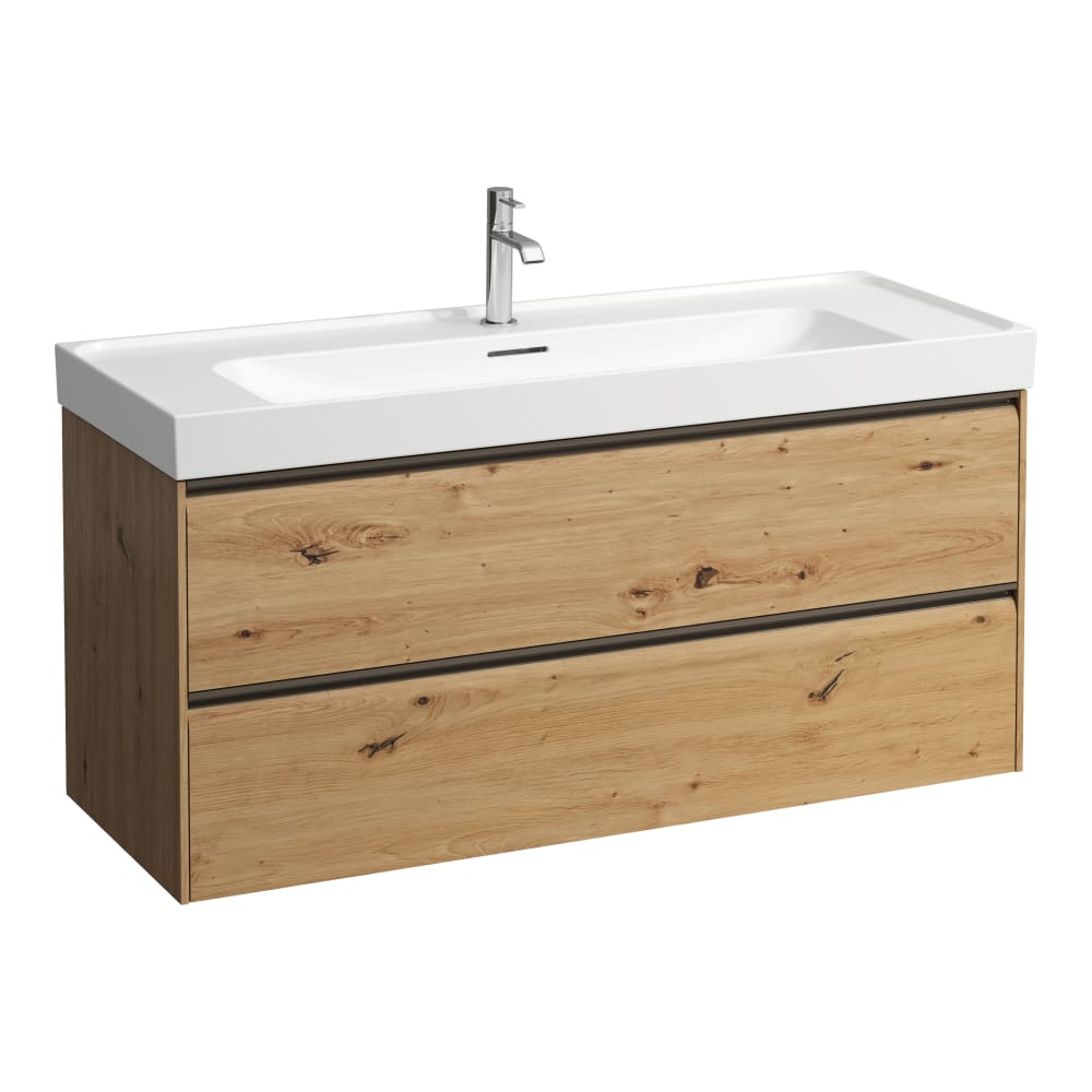 Laufen Meda alsószekrény 1200 mm, 2 fiókkal, H814111 mosdóhoz, vad tölgy H4216320112671