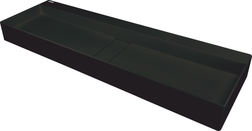Deante Blur Gránit pultra tehető mosdókagyló lefolyófedéllel 120x40 cm, nero CQB_NU2S
