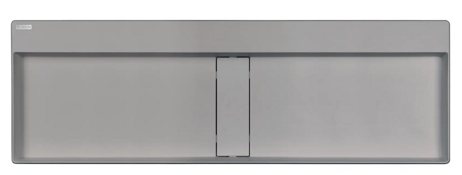 Deante Blur Gránit pultra tehető mosdókagyló lefolyófedéllel 120x40 cm, metál szürke CQB_SU2S