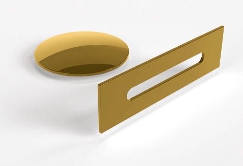 M-acryl színes le- és túlfolyó -M-Acryl Paradise, Avalon, Zen szabadon álló kádakhoz, arany szín