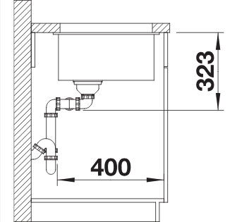 BLANCO SUBLINE 350/350-U alulról beépíthető gránit mosogató, vulkánszürke 527347