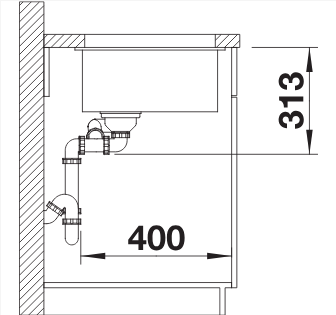 BLANCO SUBLINE 340/160-U alulról beépíthető gránit mosogató jobbos, tartufo 523565