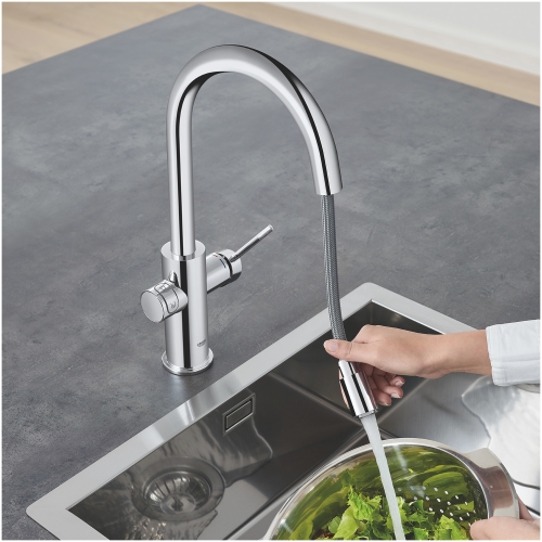 Grohe GROHE Blue Home C-kifolyós kezdőkészlet kihúzható gyöngyöztetővel, króm 31541000