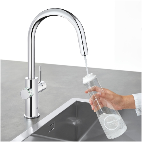 Grohe GROHE Blue Home C-kifolyós kezdőkészlet kihúzható gyöngyöztetővel, króm 31541000