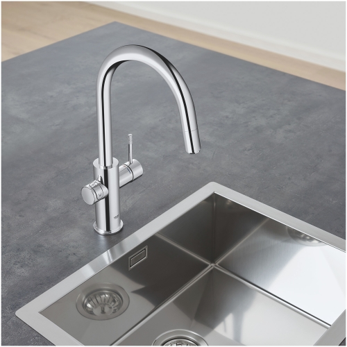 Grohe GROHE Blue Home C-kifolyós kezdőkészlet kihúzható gyöngyöztetővel, króm 31541000